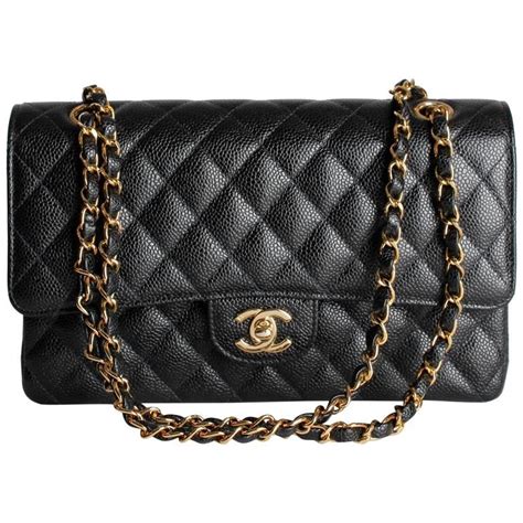 chanel bag black gold|chanel black classic flap bag.